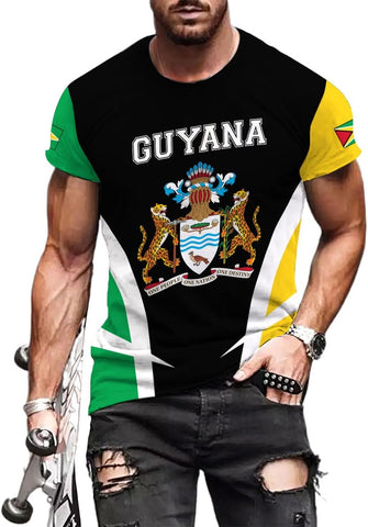 Parvii Personalized Guyana Shirts, Guyana Pride Tshirt, Guyanese Guyana Flag Shirt, Guyana Shirt for Men & Women, Guyana Gift