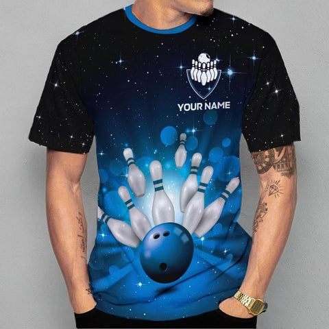 Pretyprints Personalized Bowling Shirt - Custom Bowling Gift for Women & Men