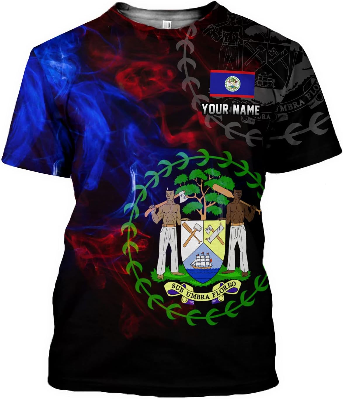 Personalized Belize Shirt for Men and Women, Coat of Arms of Belize Flag Flag Shirt, Belizean Country Flag Gift