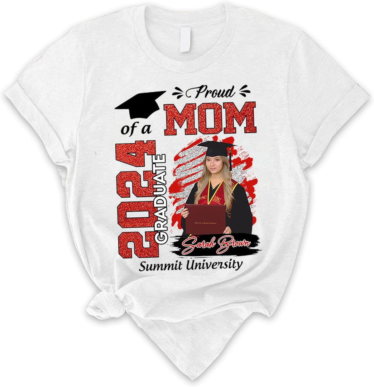Personalized Graduation 2024 Shirt Proud Family of A Class of 2024 Graduate Class of 2024 Senior Class of 2024 Class of 2024