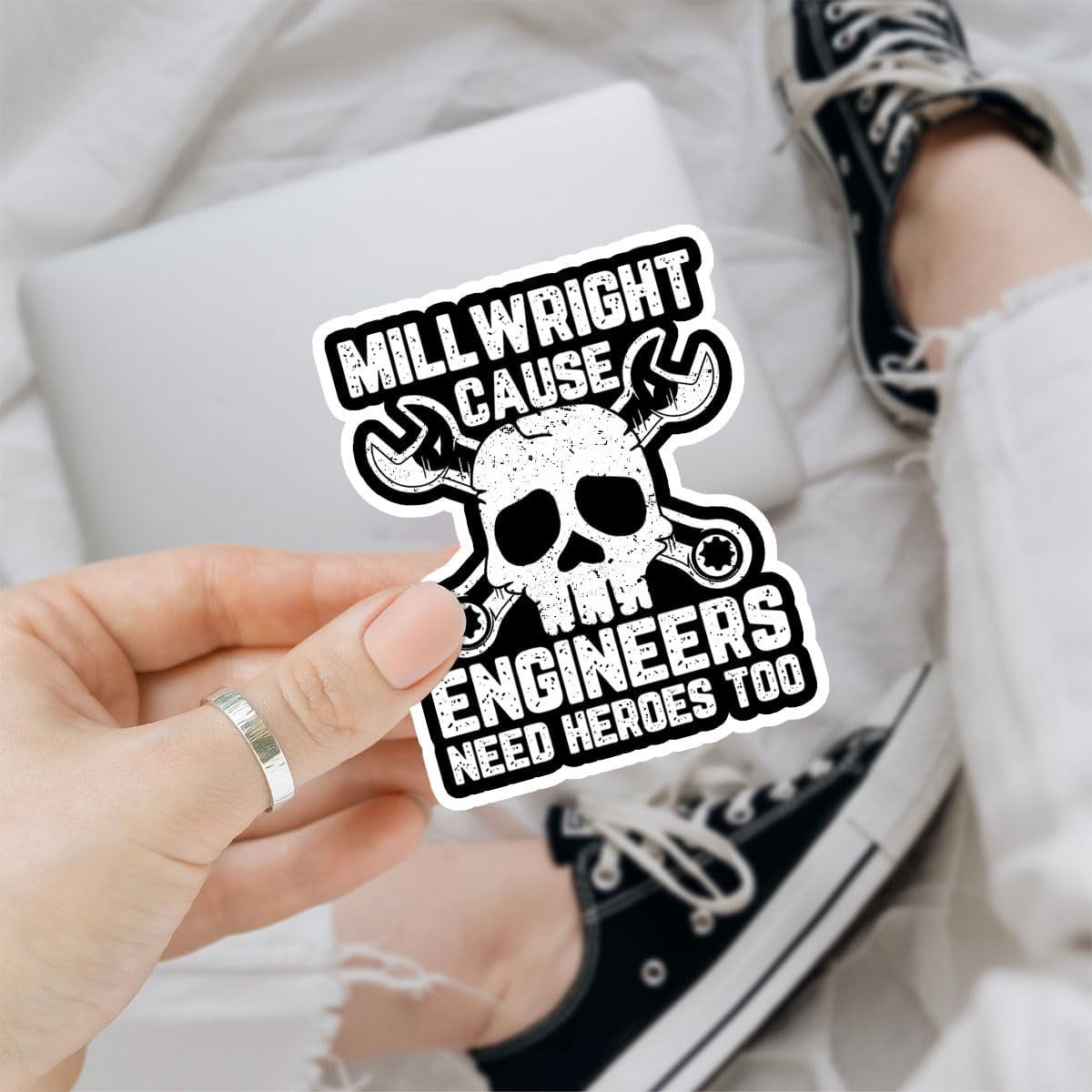 3 Pcs Millwright Cause Engineers Need Heroes Too Sticker Millwright Engineering Decal Tools Engineer Millwright Operating Engineers Stickers Decals for Toolbox Laptop Bottle Phone Helmet Gifts 3"x3"