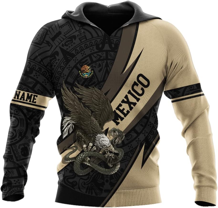 Personalized Name Mexican Hoodie 3D, Customized Mexican Hoodies for Men, Unisex Mexico Hoodie, Mexico Hoodies for Men 2