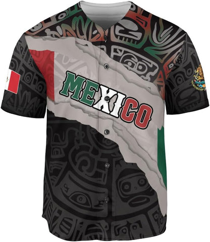 Mostprints Custom Mexico Baseball Jerseys Mexican Eagle & Flag Shirt for Teams, Mexico Shirts for Men & Women Size S-5XL