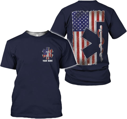 Podagree Personalized EMT Shirt, EMS Shirt, Customized EMS Shirts,EMT Paramedic Uniform Emergency Medical Technician Shirts