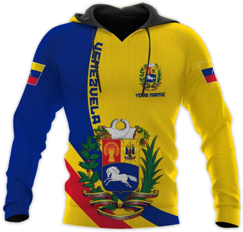 Royal Fight Personalized Coat of Arms Shirt with Venezuela Flag - Pride Shirts for Men & Women
