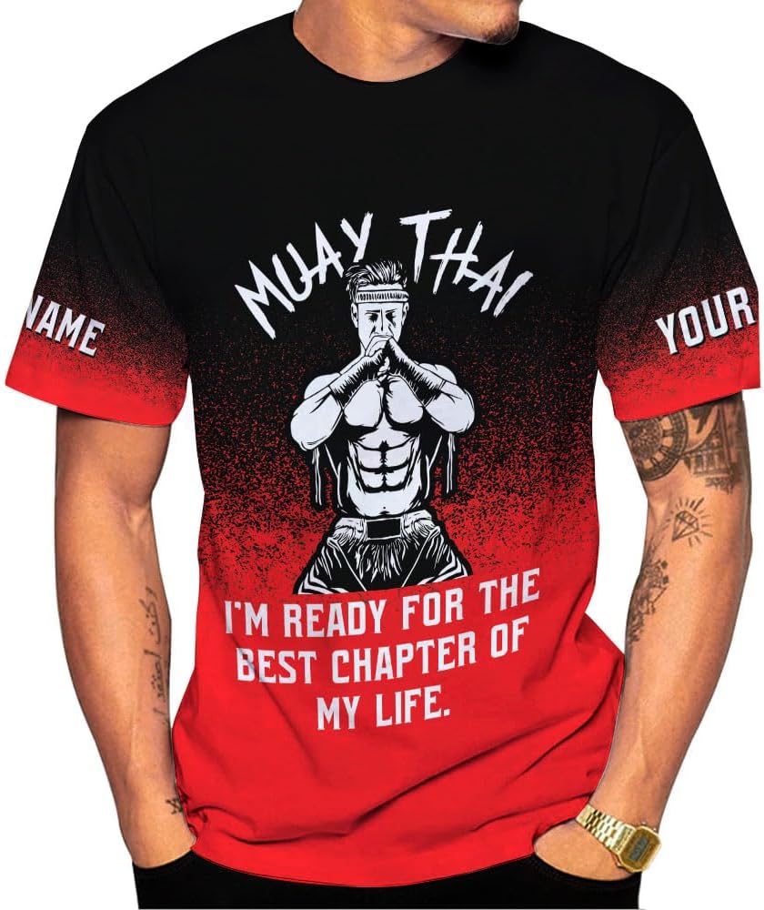 MAPrints Personalized Name Muay Thai Pride Shirt for Men