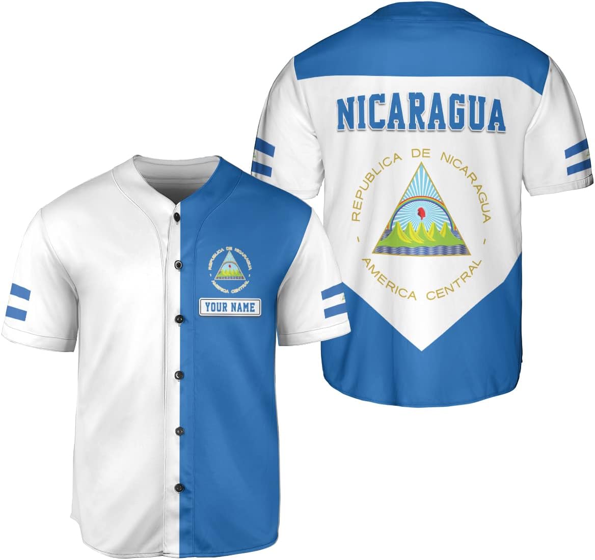 Personalized Nicaragua Baseball Jersey, Custom Nicaragua Baseball Jersey for Men & Women, Nicaraguan Camisas Shirt