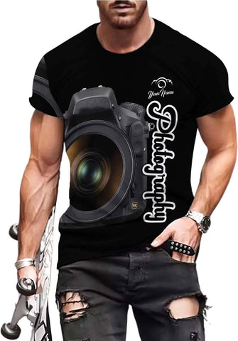 HomeDesign Personalized Photography Shirt Photographer Shirts Photographic Camera Tshirt Men & Women Photographer Gifts