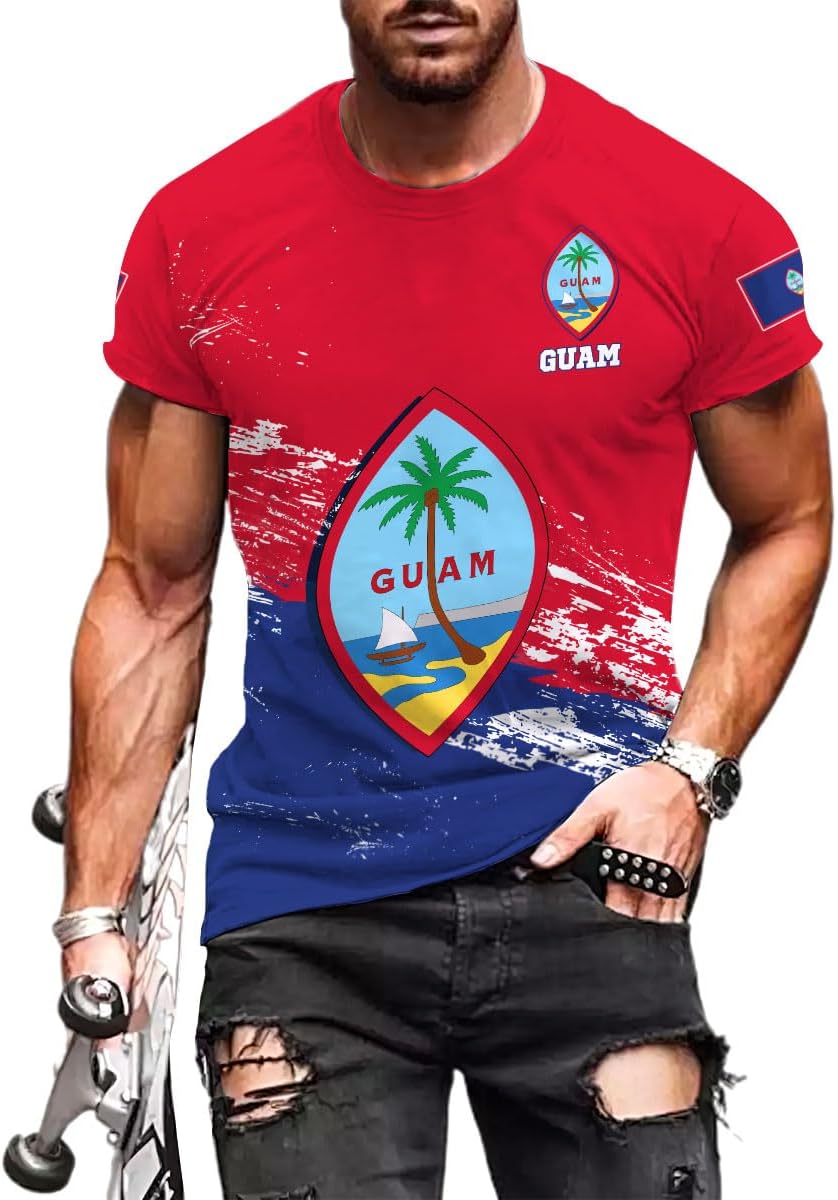 Artparel Personalized Guam Shirts Guahan Pride Shirt Guamanian T-Shirt Guahan Shirts for Men Women Guam Gifts S-5XL