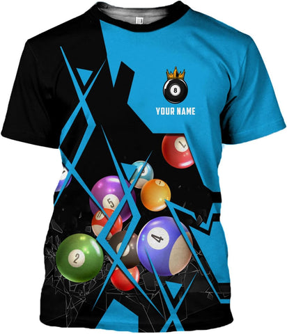 Parvii Personalized Billiards Shirt for Men, 8 Ball Pool Shirt, Billiards Gift