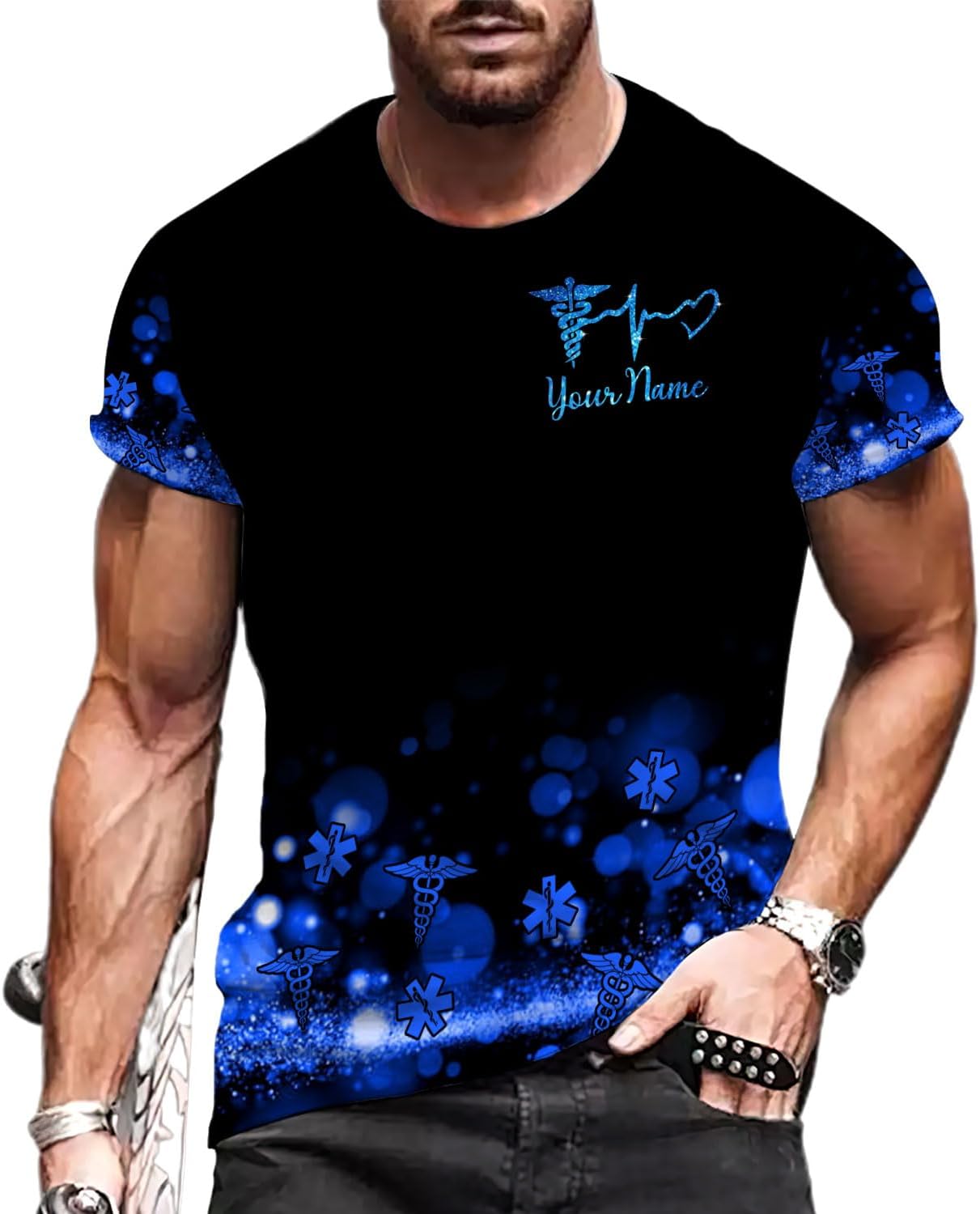 MoonArt Personalized Name Nurse Shirt Nurse Gifts Nurse Graduation Gift Funny Nurse T-Shirt Gift Nursing Emergency Shirts