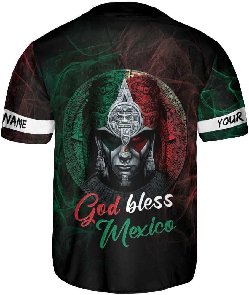 RoyalBro Personalized Mexico Baseball Jersey, Mexican Jersey for Men & Women, Mexican Flag Jersey, Mexico Shirt Camisa