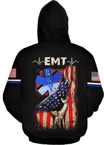 Vybonz Customize Name EMS EMT Hoodie For Men And Women 3D All Over Printed Sportwear T Shirt, Zip Up Hoodie, Sweatshirt