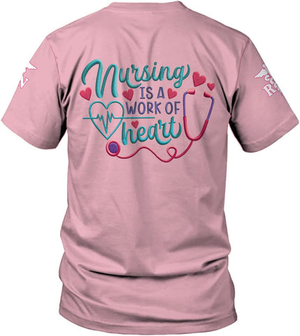 Personalized Name Nurses Shirts 3D Nurse Shirts for Women Emergency Nurse T-Shirt Uniform Emergency Medical Technician Shirt