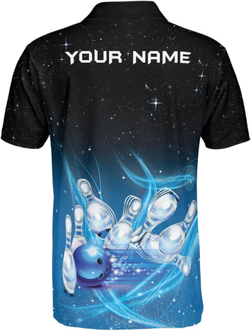 Mostprints Personalized Name Bowling Polo Shirts 3D for Men and Women, Bowling shirt, Bowling Shirts for Men Team Bowling Shirt