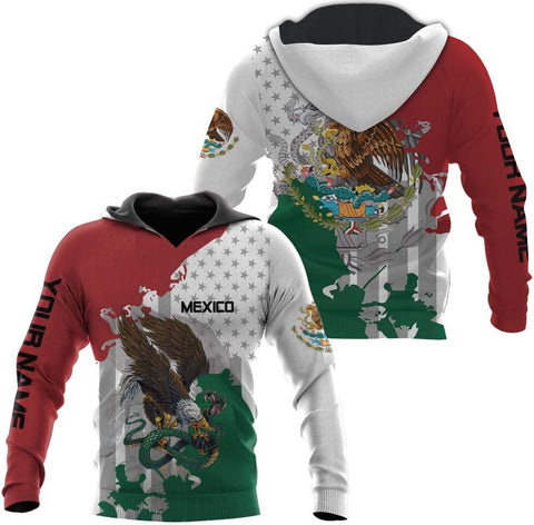 Personalized Name Mexican Hoodie 3D, Customized Mexican Hoodies for Men, Unisex Mexico Hoodie, Mexico Hoodies for Men 2