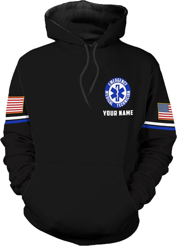 Vybonz Customize Name EMS EMT Hoodie For Men And Women 3D All Over Printed Sportwear T Shirt, Zip Up Hoodie, Sweatshirt