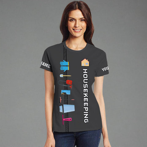 Personalized Housekeeping Shirt 3D All Print Cleaning Service Tshirt Gifts for Housekeeper, House Cleaning Uniforms for Women