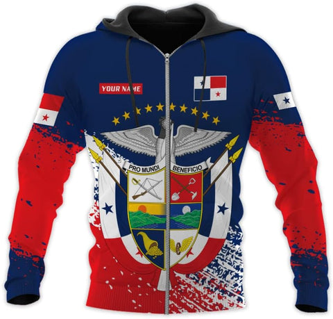 Custom Panama Shirts for Men 3D Panama Coat of Arms Shirts Panamanian Flag Pride Shirts Panama Hombres Camisa Men Women