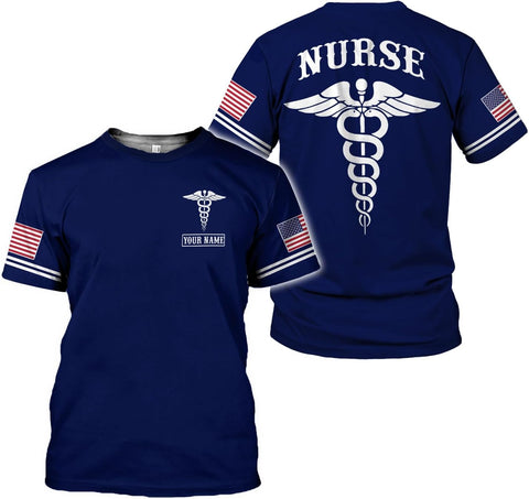 MoonArt Personalized Name Nurse Shirt Nurse Gifts Nurse Graduation Gift Funny Nurse T-Shirt Gift, Nursing Emergency Shirts