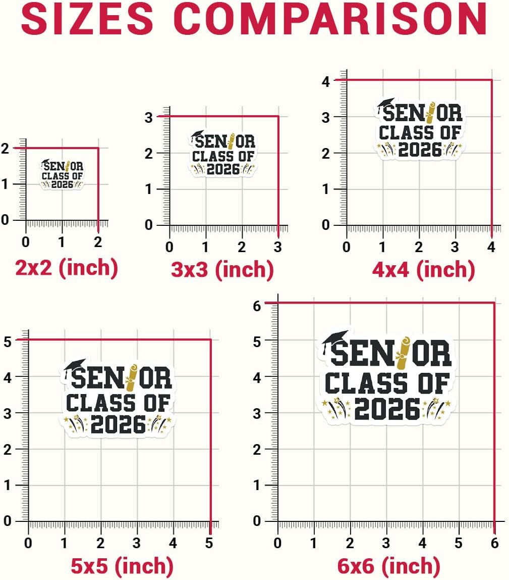 3 Pcs Class of 2026 Stickers, Class of 2026 Decorations, Graduation 2026, 2026 Senior- Stickers for Laptop Water Bottle Phone Car Window Helmet Vinyl Stickers 3 Inches (S2)