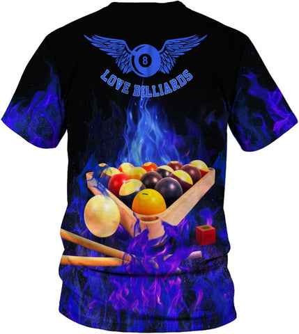 Parvii Personalized Billiards Shirt for Men, 8 Ball Pool Shirt, Billiards Gift