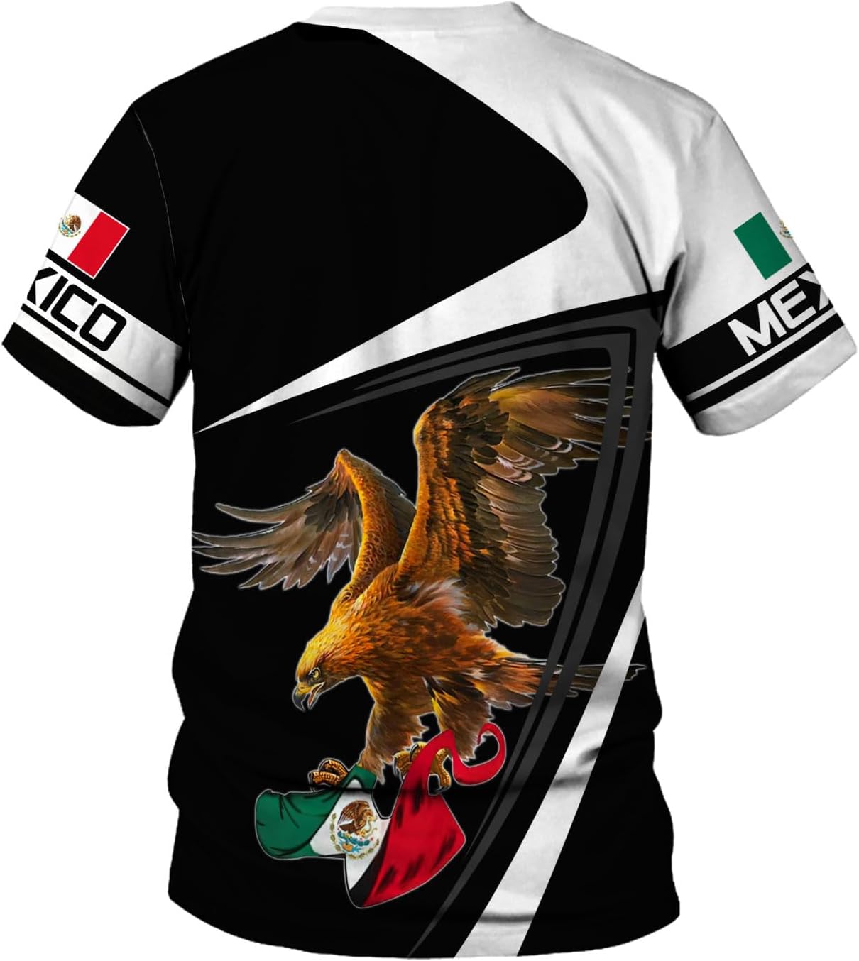 RoyalBro Personalized Mexico Shirt, Camisas de Mexico Customized Mexican Shirts Mexican Flag Mexico 3D Shirt for Men Women