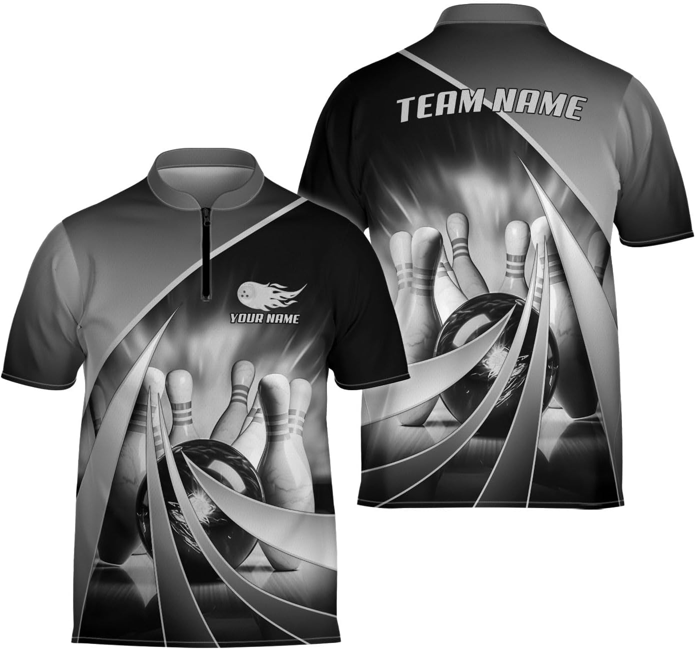 Mostprints Personalized Bowling Jersey 3D, Bowling Shirts for Team, Bowling Shirt Unisex for Men Women, Bowling Shirts for Men