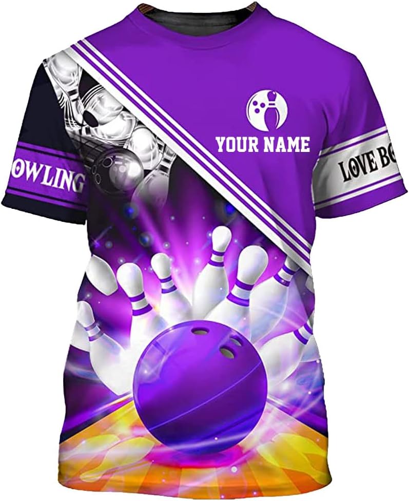 Custom Bowling Shirts, Personalized Name Bowling Shirts Unisex, Bowling Jerseys for Men & Women, Team Bowling Shirt Gift