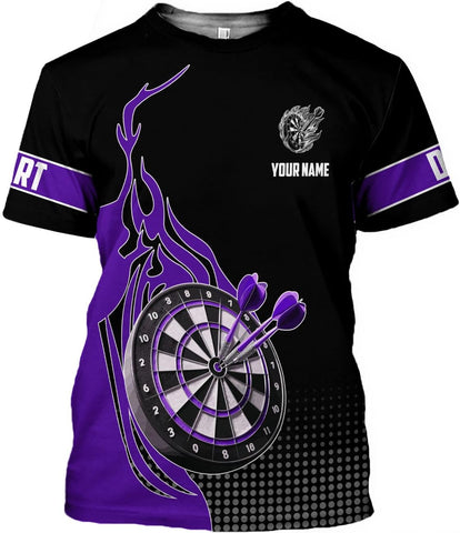 Pretyprints Personalized Dart Shirts Men Women 3D Polo Custom Name Team Jersey Funny Dartboard Shirt S-5XL Gifts