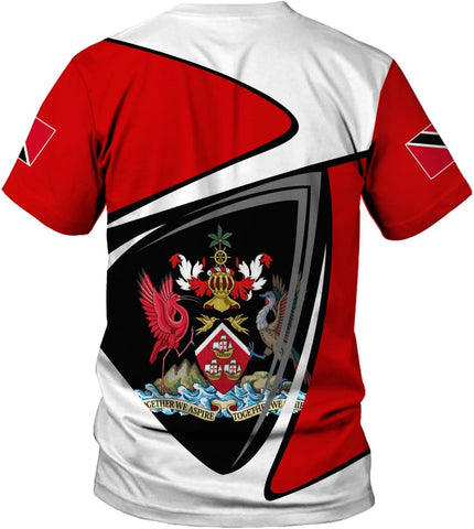 Artparel Personalized Trinidad and Tobago Shirt Trinidad and Tobago Coat of Arms Flag ShirtsTrinidad and Tobago Crest