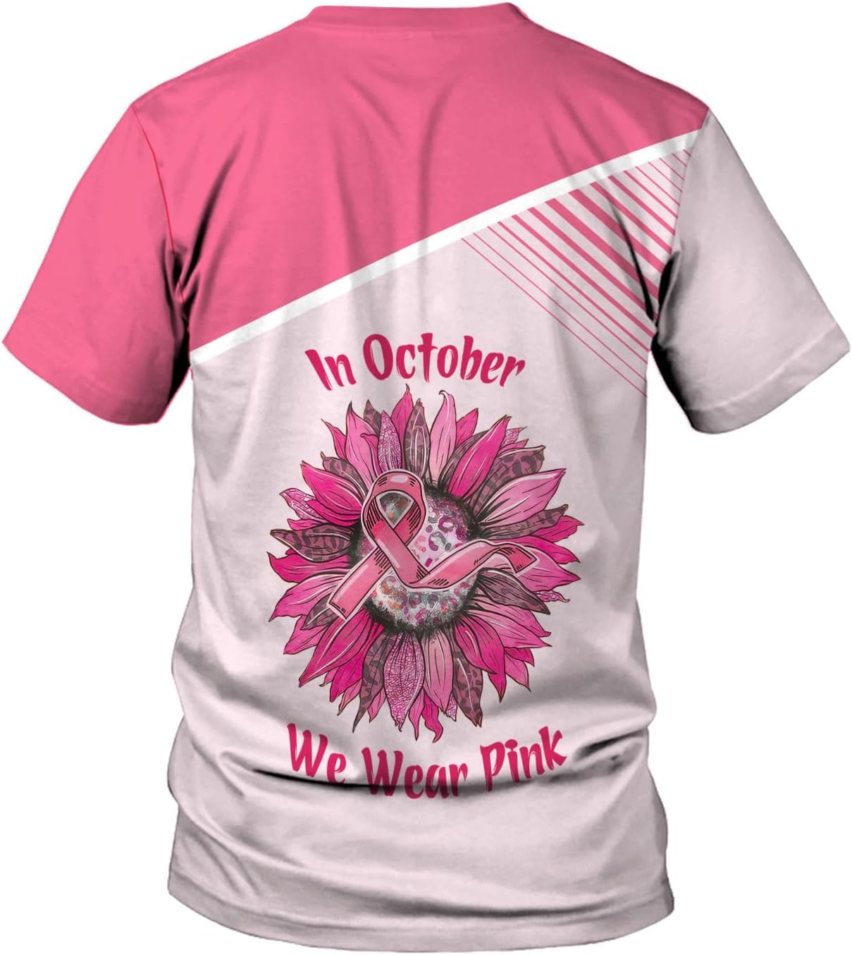 Mostprints Personalized Name Breast Cancer Shirts for Women 3D, Breast Cancer Shirt, Breast Cancer Gifts for Women S-5XL