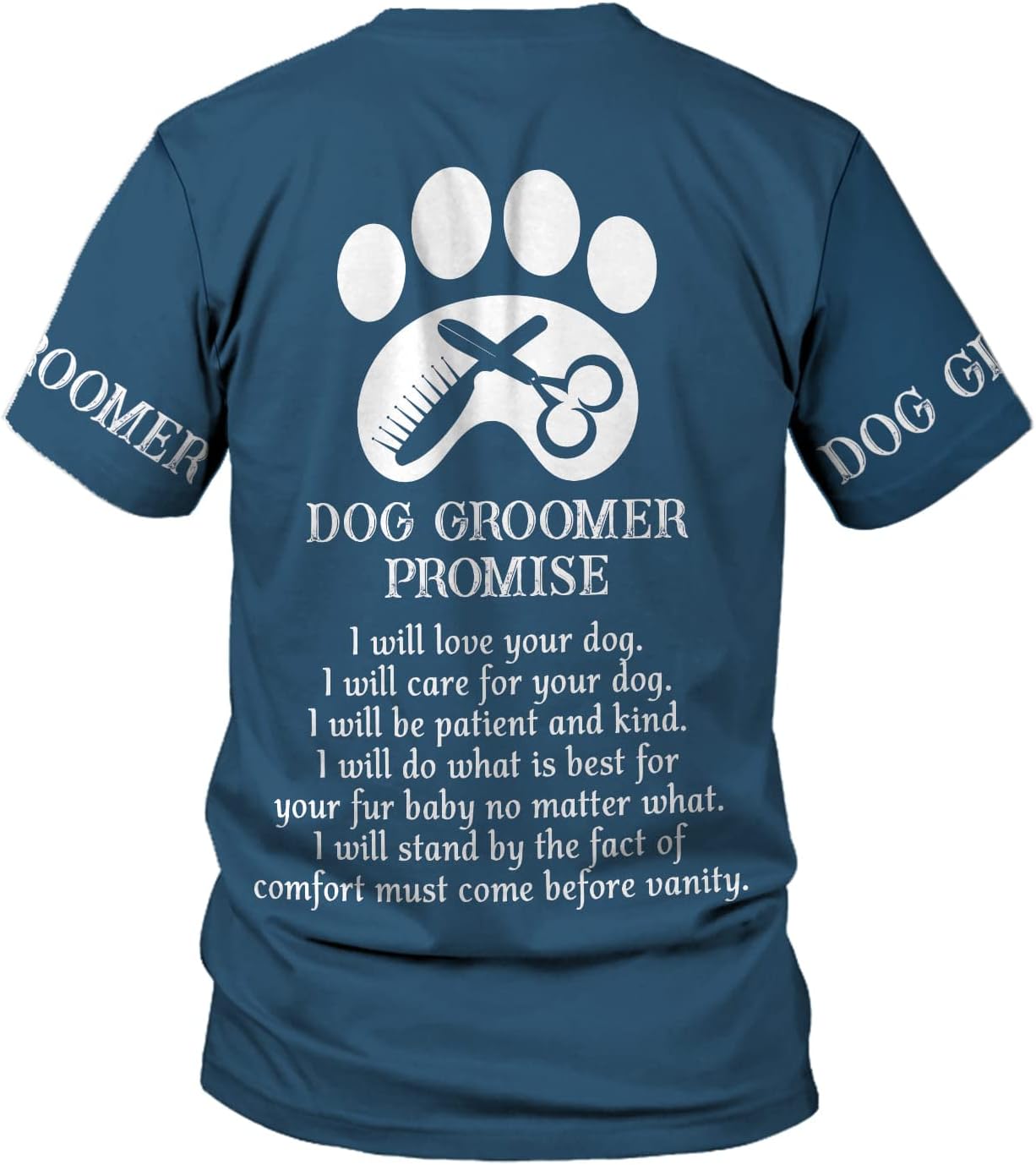 RoyalBro Personalized Dog Groomer Shirt Custom Dog Cat Grooming Stylish Shirts Groomers Tshirts Groomer Tshirt Men & Women (Style 1) Multicolor