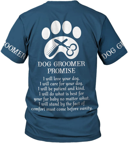 RoyalBro Personalized Dog Groomer Shirt Custom Dog Cat Grooming Stylish Shirts Groomers Tshirts Groomer Tshirt Men & Women (Style 1) Multicolor