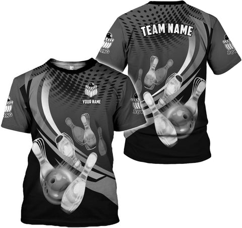Rivelus Personalized Name Bowling Shirts for Men and Women 3D, Bowling Shirts for Team Bowling, Bowling Shirts Gift 4