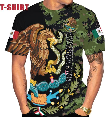 Personalized Eagle Mexico Tshirt, Shirt De Mexico Flag, Gifts for Men Mexico, Mexican T-Shirts for Men Women S_5XL