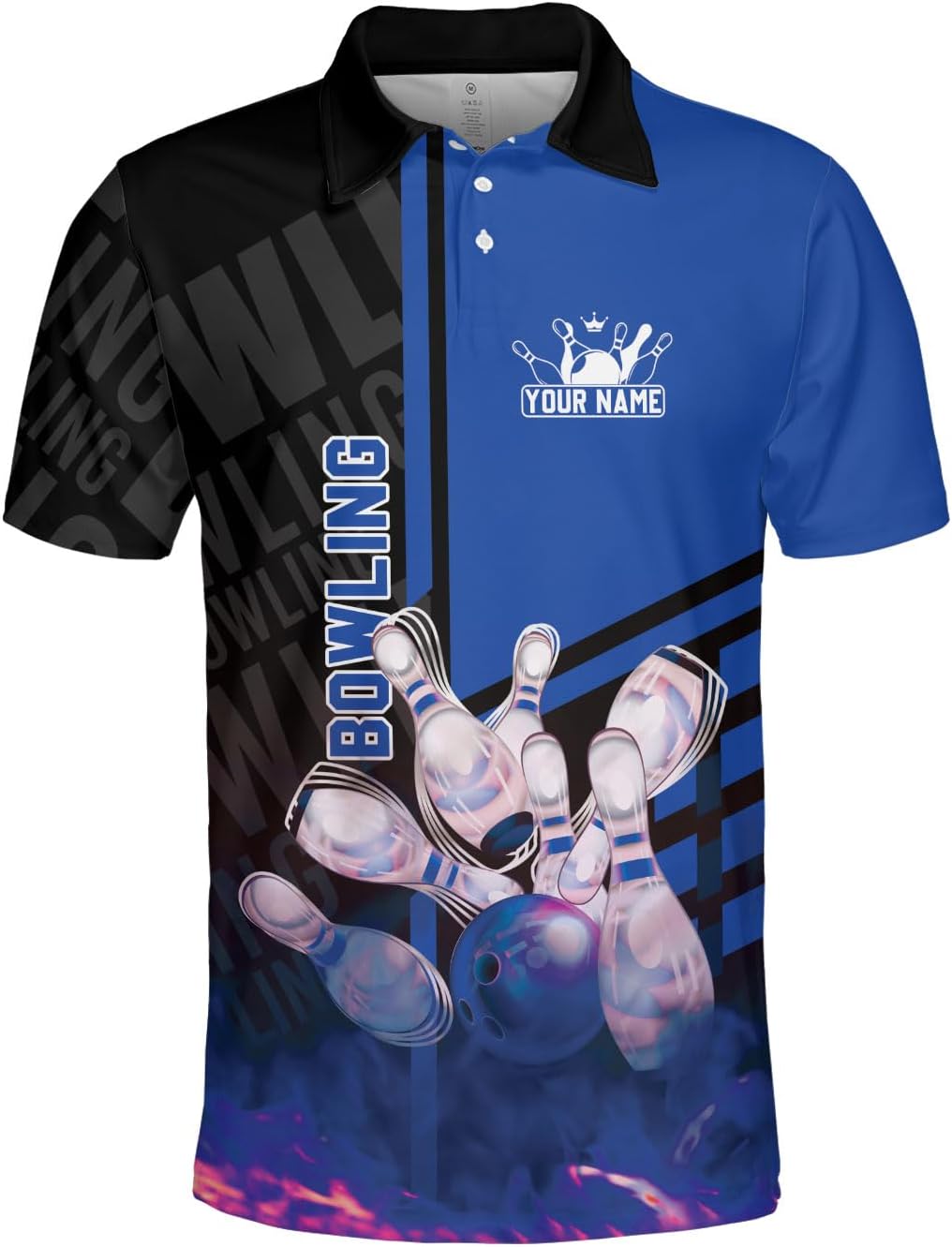 Custom Bowling Polo Shirt Personalized 3D Team Name Bowling Shirts for Men Women Jersey Unisex Bowler Short Sleeve Gift Tee