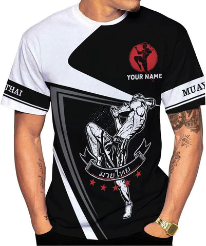 MAPrints Personalized Name Muay Thai Pride Shirt for Men