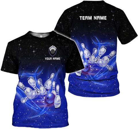Rivelus Personalized Name Bowling Shirts for Men and Women 3D, Bowling Shirts for Team Bowling, Bowling Shirts Gift