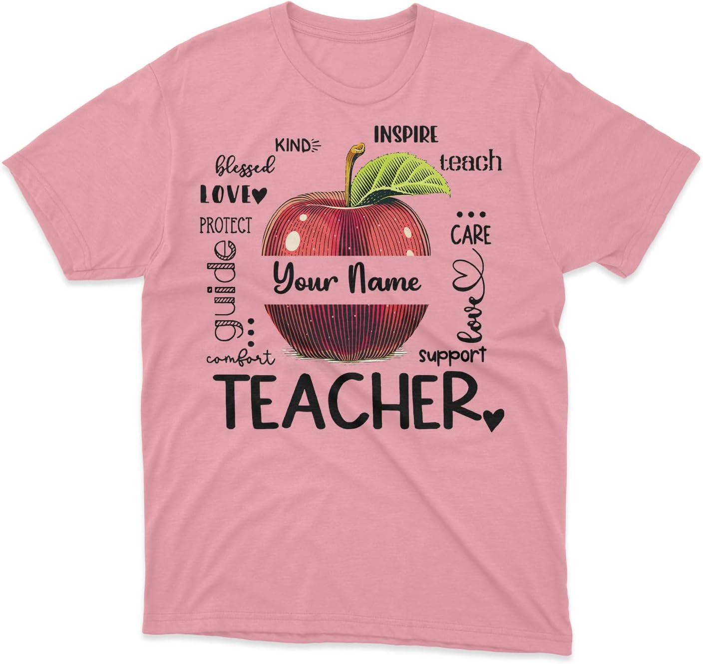 Personalized Teacher Shirts for Women Men, Teacher Tshirts Teach Shirts Teacher T-Shirts Rainbow Teacher T Shirt (TS61)
