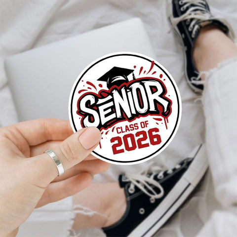 3Pcs Class of 2026 Graduation Sticker 3in, Senior 2026 Graduation Sticker High School College Gift for Notebook Scrapbook Class of 2026 Stickers for Laptop Water Bottle Phone Case