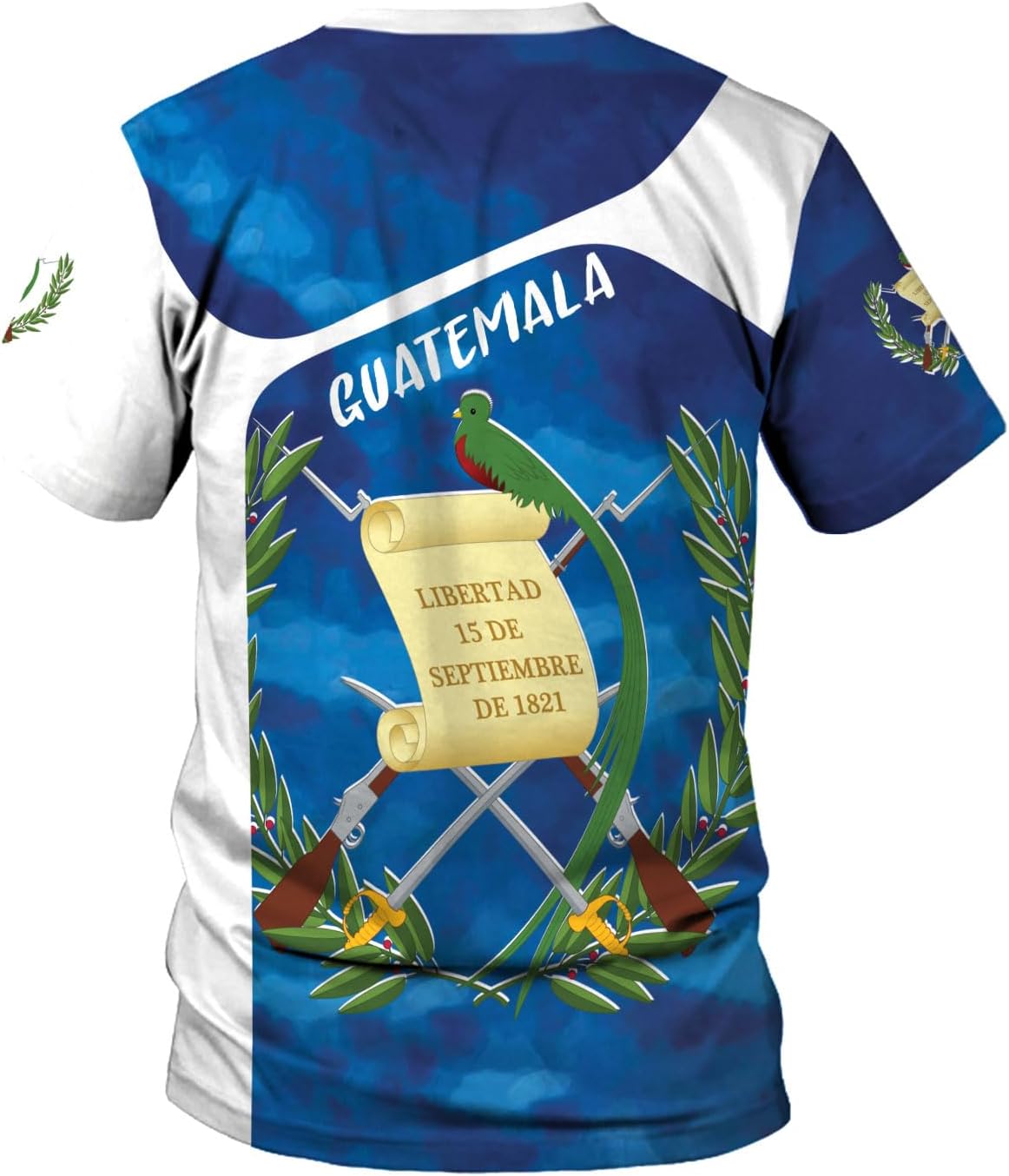 Mostprints Personalized Guatemala Shirt 3D Guatemala Camisas Guatemala Flag Shirts, Guatemalan Pride T-Shirt for Men Women