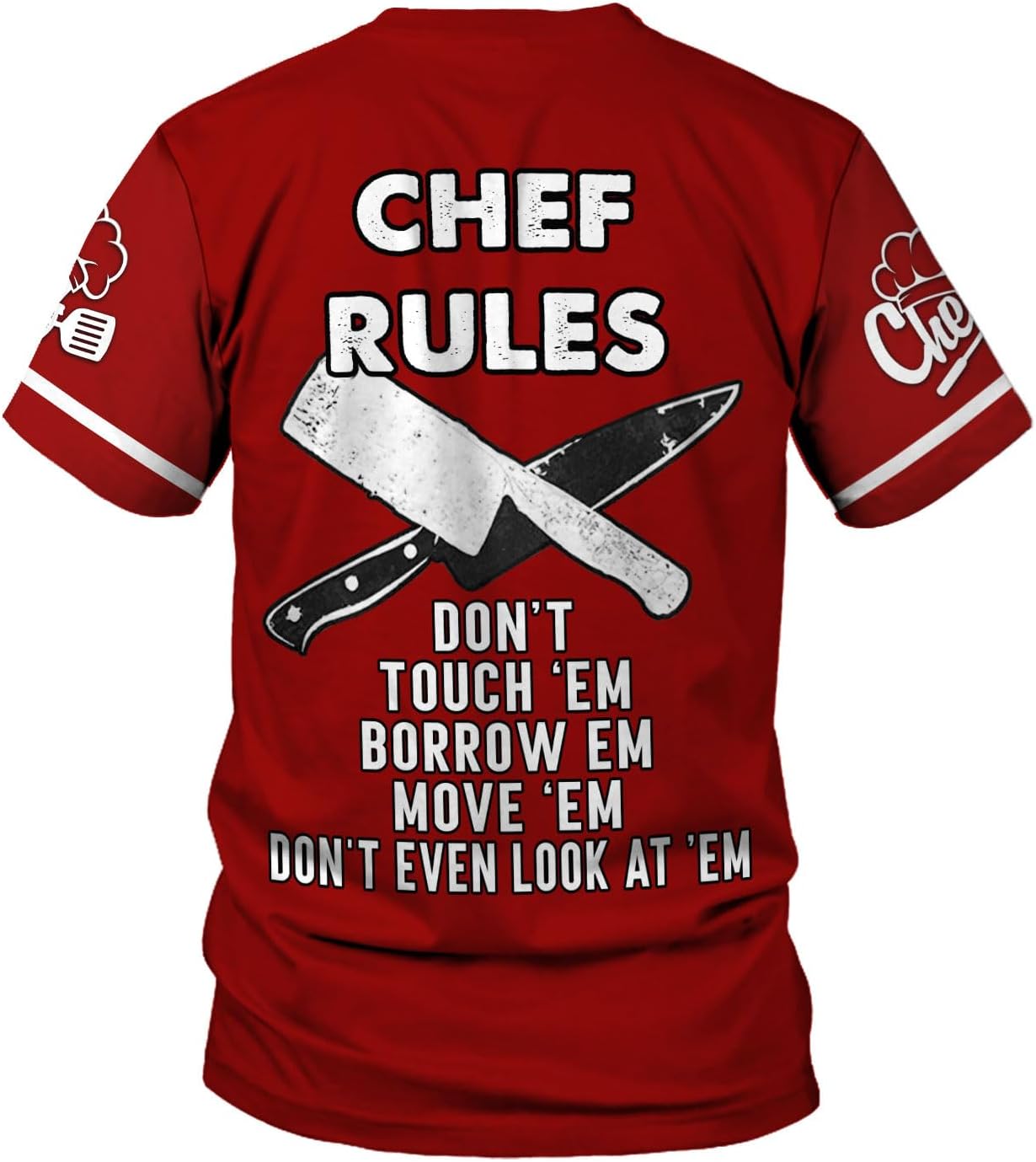 MoonArt Personalized Chef Shirt, 3D Chef Shirt Gifts Lover Men Women, Tshirt Chef Cook Knife, Master Chef Gifts