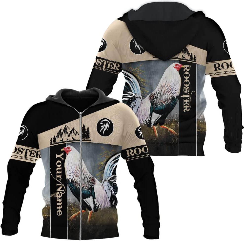 Personalized Rooster Hoodie, Rooster Hoodies for Men Sudadera De Mexico Hombre Unisex Hoodie, T Shirt, Zip Up Hoodie, Sweatshirt for Men Women HD766 Multicolor
