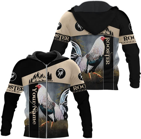 Personalized Rooster Hoodie, Rooster Hoodies for Men Sudadera De Mexico Hombre Unisex Hoodie, T Shirt, Zip Up Hoodie, Sweatshirt for Men Women HD766 Multicolor