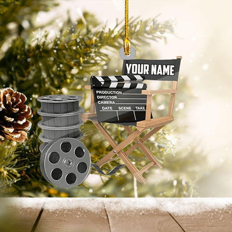 Podagree Personalized Film Clapboard Ornament Movie Clapper Christmas Ornaments Film Clapboard Ornament Film Clapper Ornament Director Clapboard Christmas Ornament Movie Clapperboard Theater (FL8)