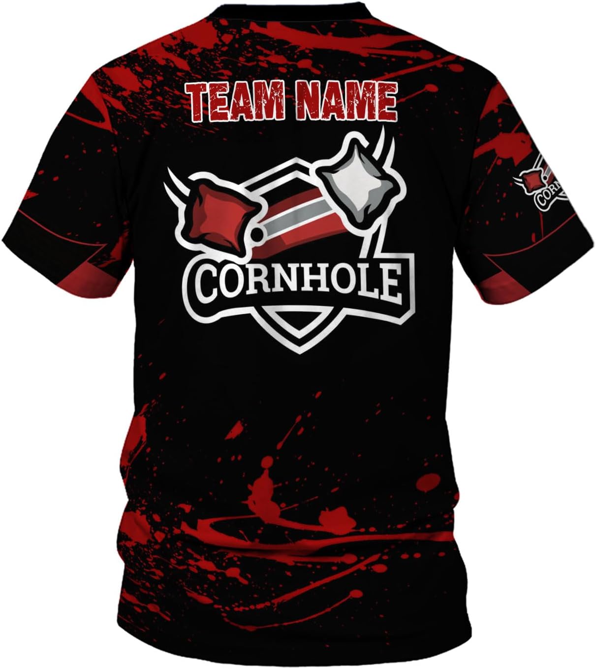 Custom 3D Cornhole T-Shirt Personalized Cornhole Team Uniform Gift for Men & Women Toss Game Board Bag Apparel