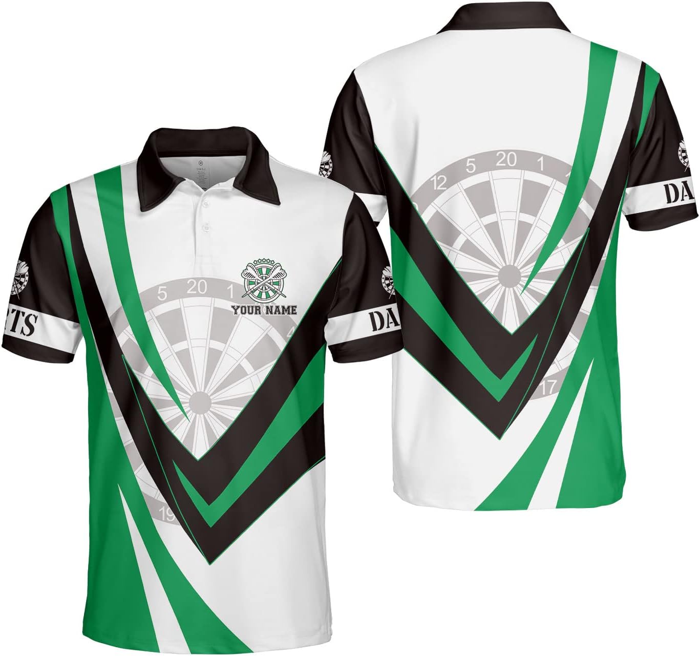 Personalized Name Dart 3D Polo Shirt, Dart Shirts, Mens Dart Shirts, Funny Dart Tshirts, Dart Team Shirts Gifts (PL03)