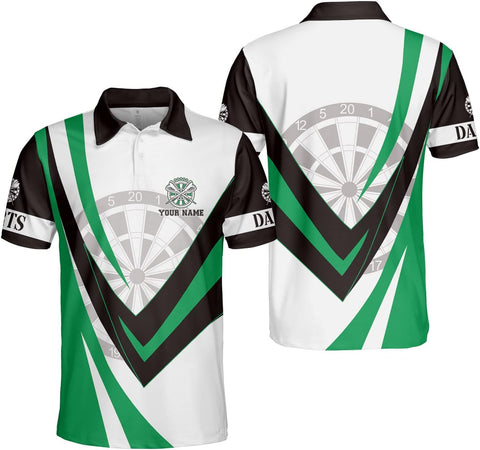 Personalized Name Dart 3D Polo Shirt, Dart Shirts, Mens Dart Shirts, Funny Dart Tshirts, Dart Team Shirts Gifts (PL03)