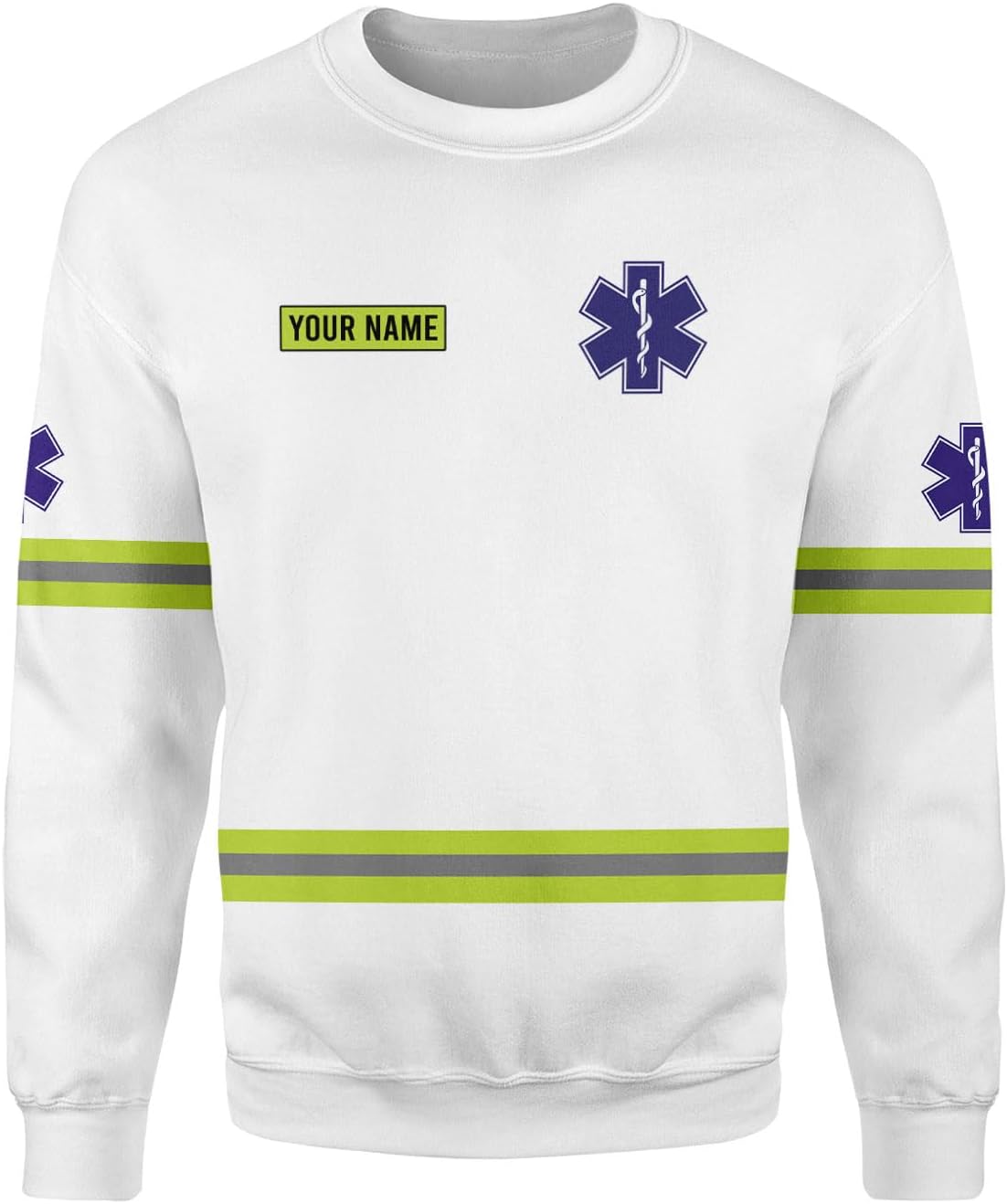 Leeprints Personalized EMT Hoodie EMS Sweatshirt Custom EMS Zip Hoodie Paramedic Uniform Emergency Medical Technician Shirts